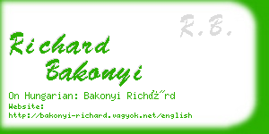 richard bakonyi business card